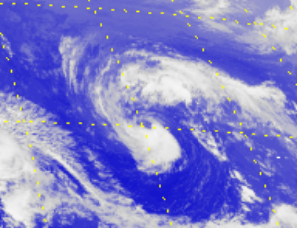 Tropical Cyclones In Track And Satellite Picture Of Tropical