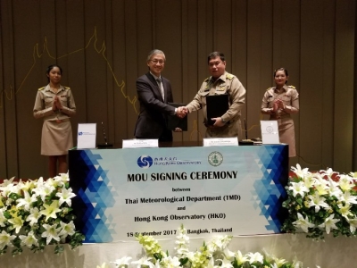 Signing Ceremony of Memorandum of Understanding between the Observatory and Thai Meteorological Department.