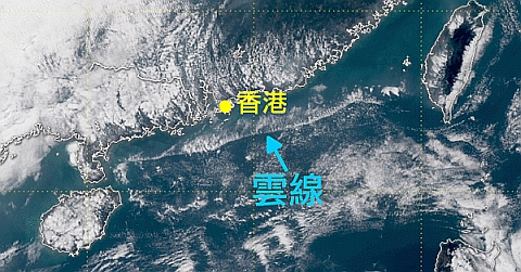 2017年4月4日下午3時的衛星圖像 (由日本氣象廳的向日葵8號衛星拍攝)