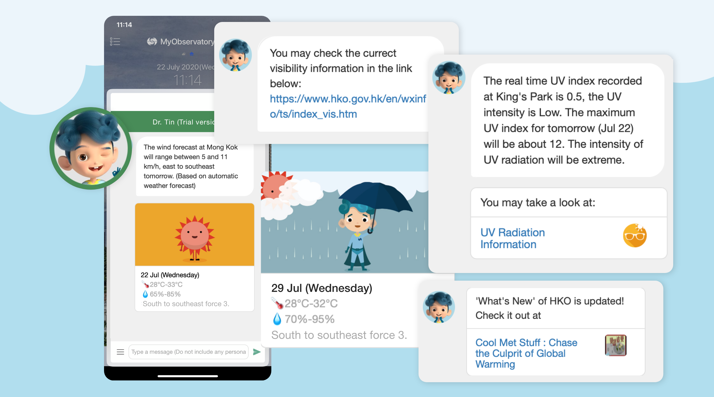 More information provided in 'Dr Tin' Chatbot Service