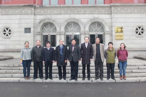 Director Shun Chi-ming (fourth from the left) visited CIAEin late 2012 and helped bring about signing of the letter of intent.