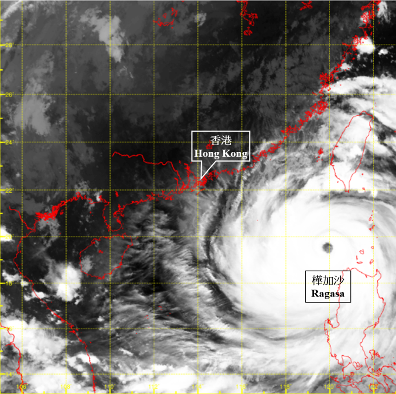 Infra-red satellite imagery at around 10:30 p.m. on 22 September 2025.