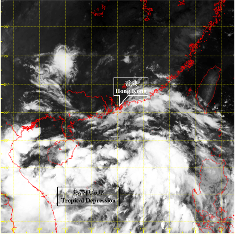Infra-red satellite imagery at around 5 a.m. on 17 August 2025.