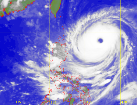 Satellite picture of Super Typhoon Goni (1515)