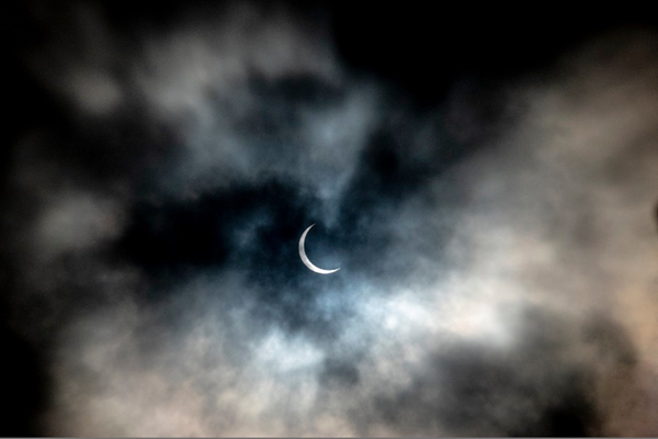 The magnitude of this partial solar eclipse reached 0.89 (photo credit: Bambi George / CWOS)