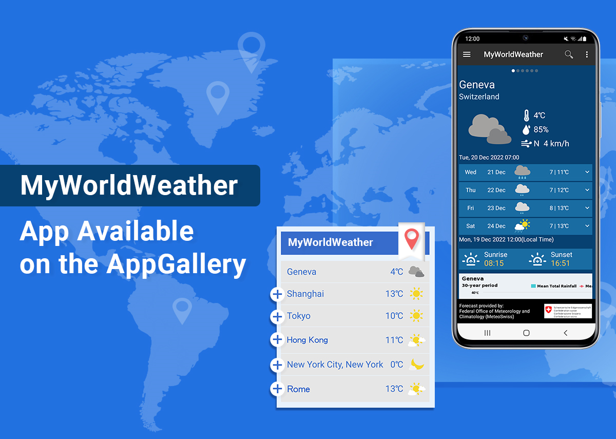 MyWorldWeather App Available on the AppGallery