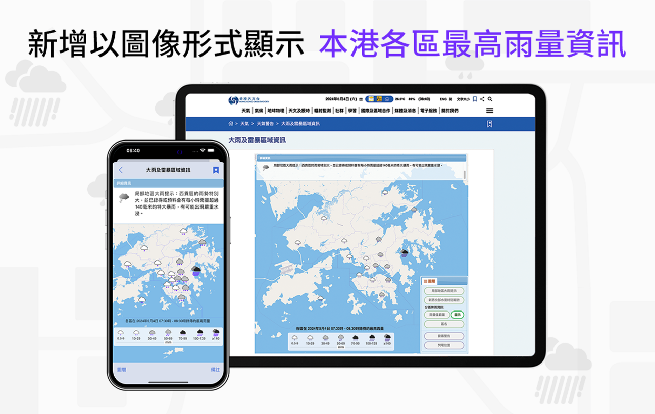 加強大雨及強對流天氣的信息服務