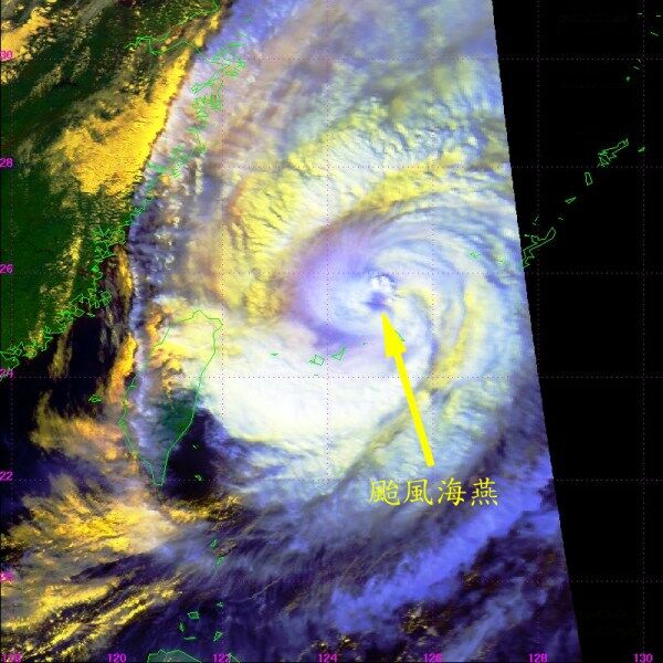 圖二 二零零一年十月十六日下午二時十三分(香港時間) NOAA-16 衛星圖片。